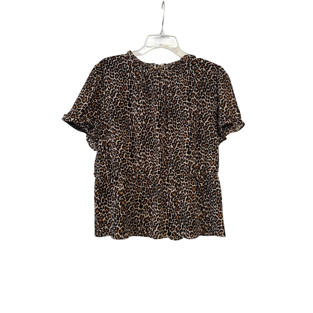 J Crew Leonard puff-sleeve top in cotton poplin Size L J6080